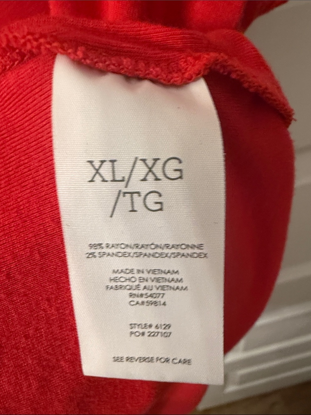 CAbi Bright Red V-Neck Dolman Sleeve Top - Picture 3 of 4